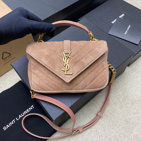 YSL Bag 779430 pink suede